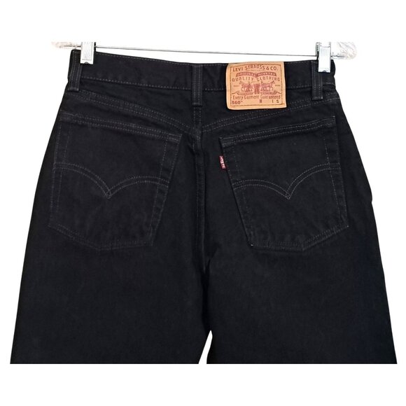 Vtg Levis 560 Y2K Jeans Womens Size 8 Regular S Loose Fit Straight Leg  Black 90 - Picture 1 of 8